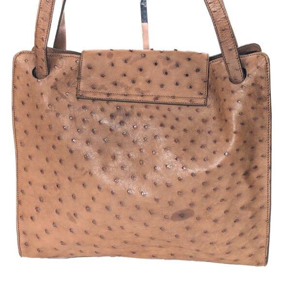 MAURO GOVERNA Ostrich Leather Shoulder Bag - Picture 5 of 14